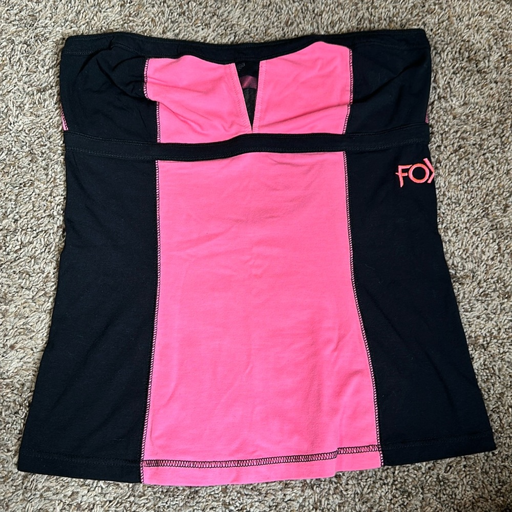 Hot Pink Fox Strapless Top